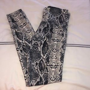 Marika Snakeskin print leggings—only worn twice.